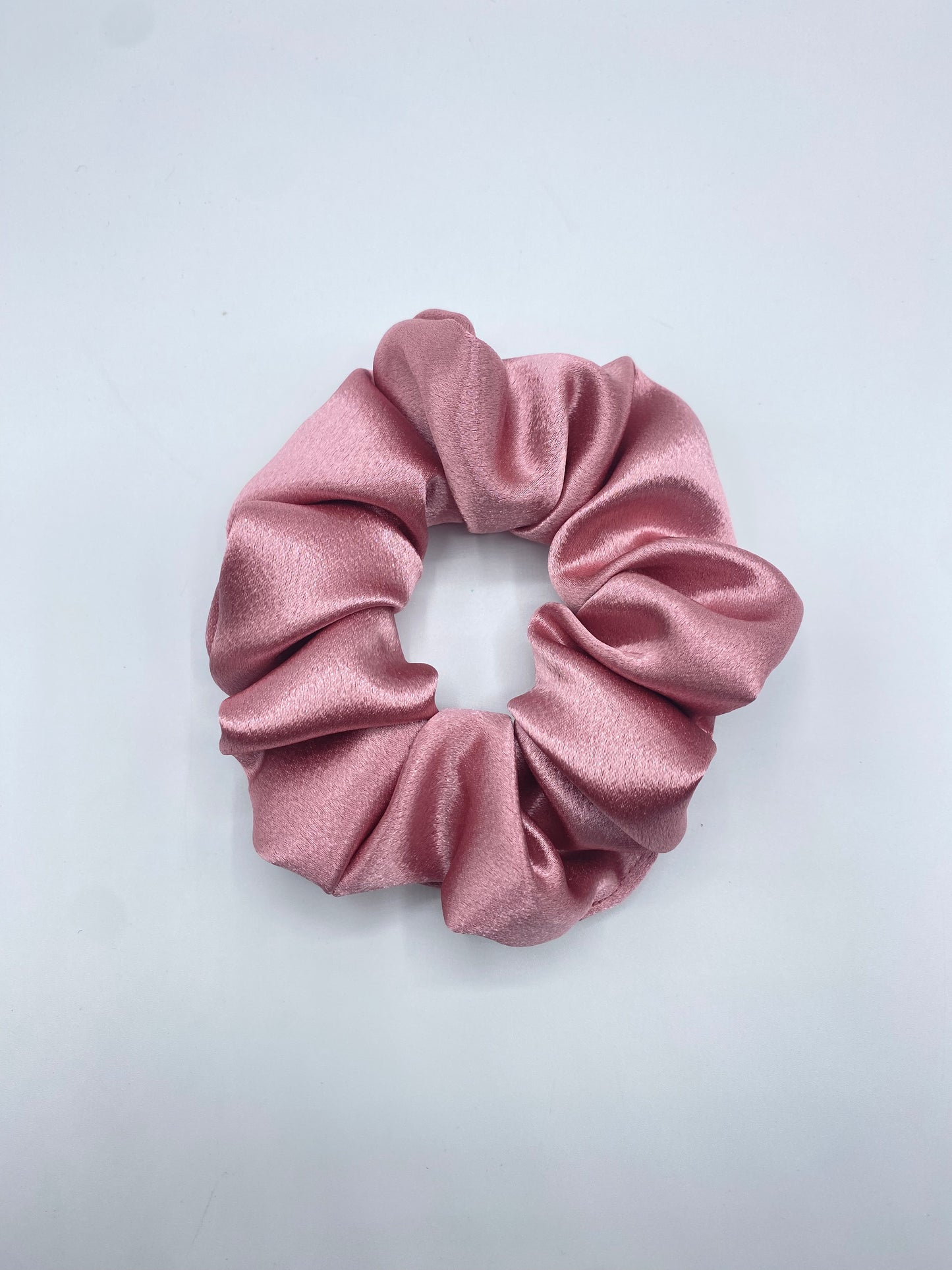 Pink Satin Scrunchie
