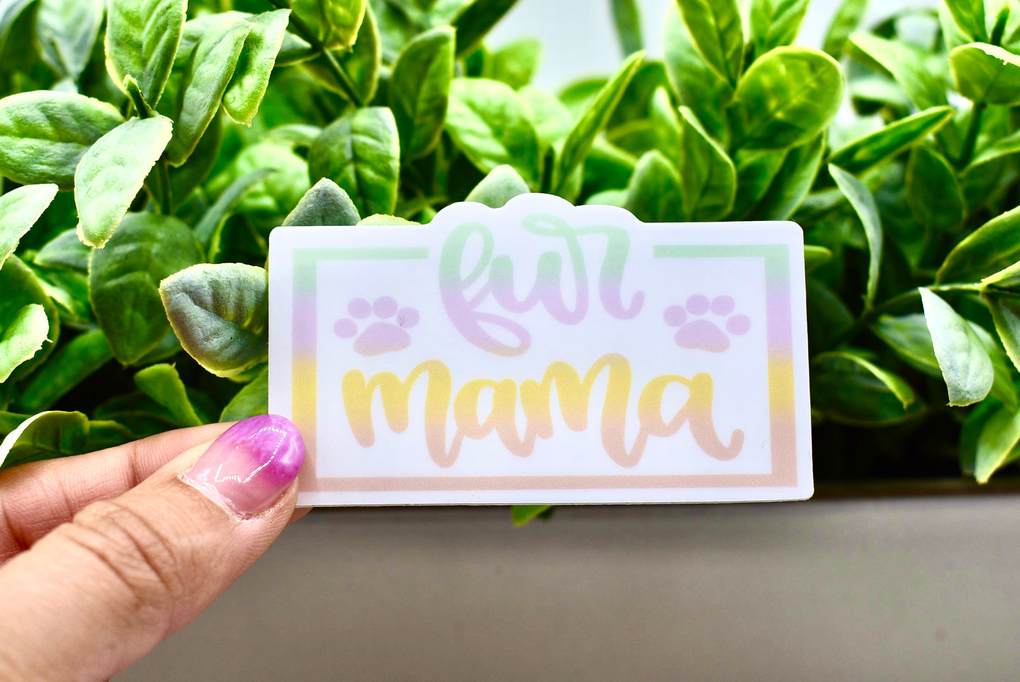 Pastel Fur Mama Sticker