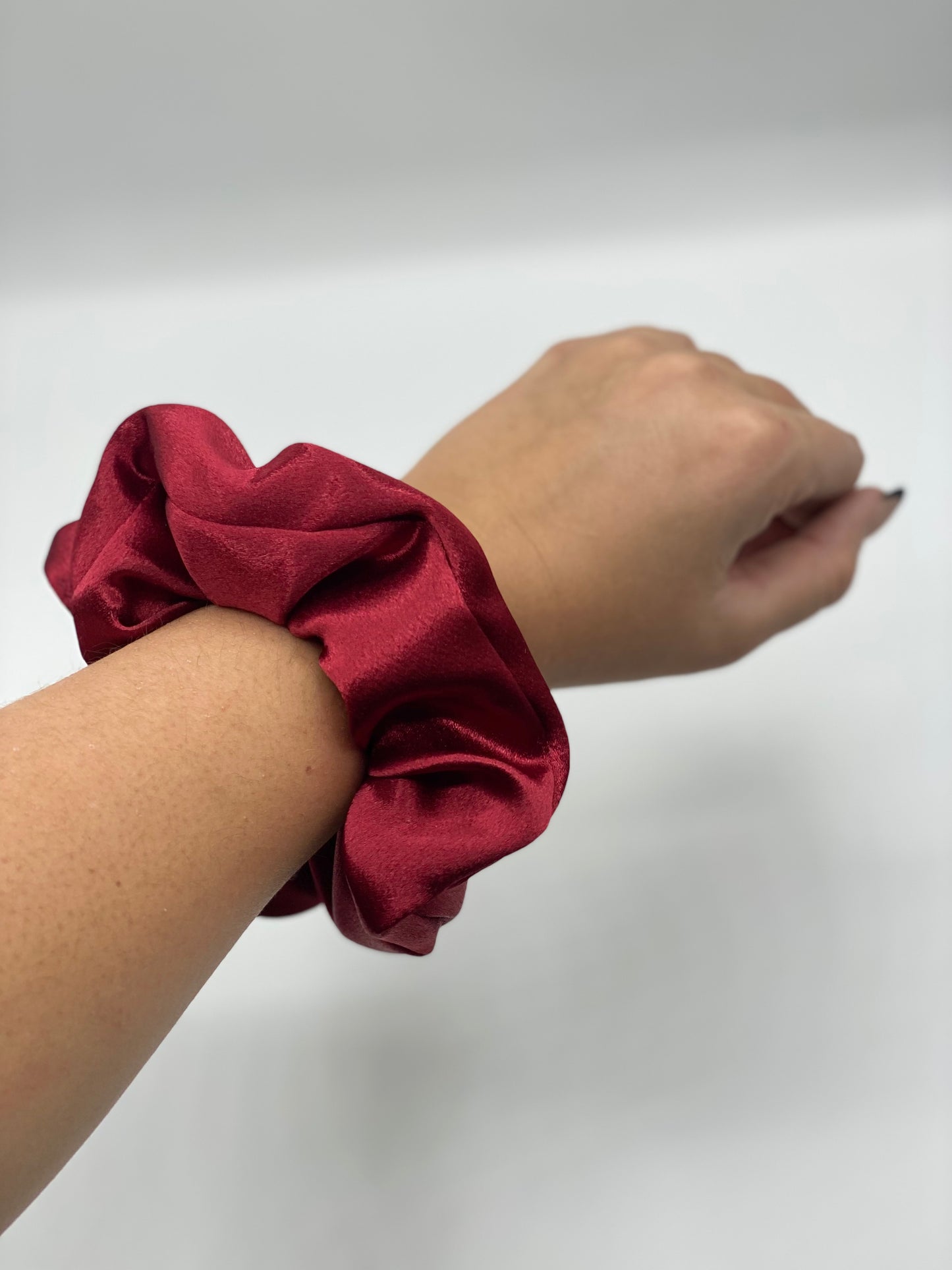 Red Satin Scrunchie