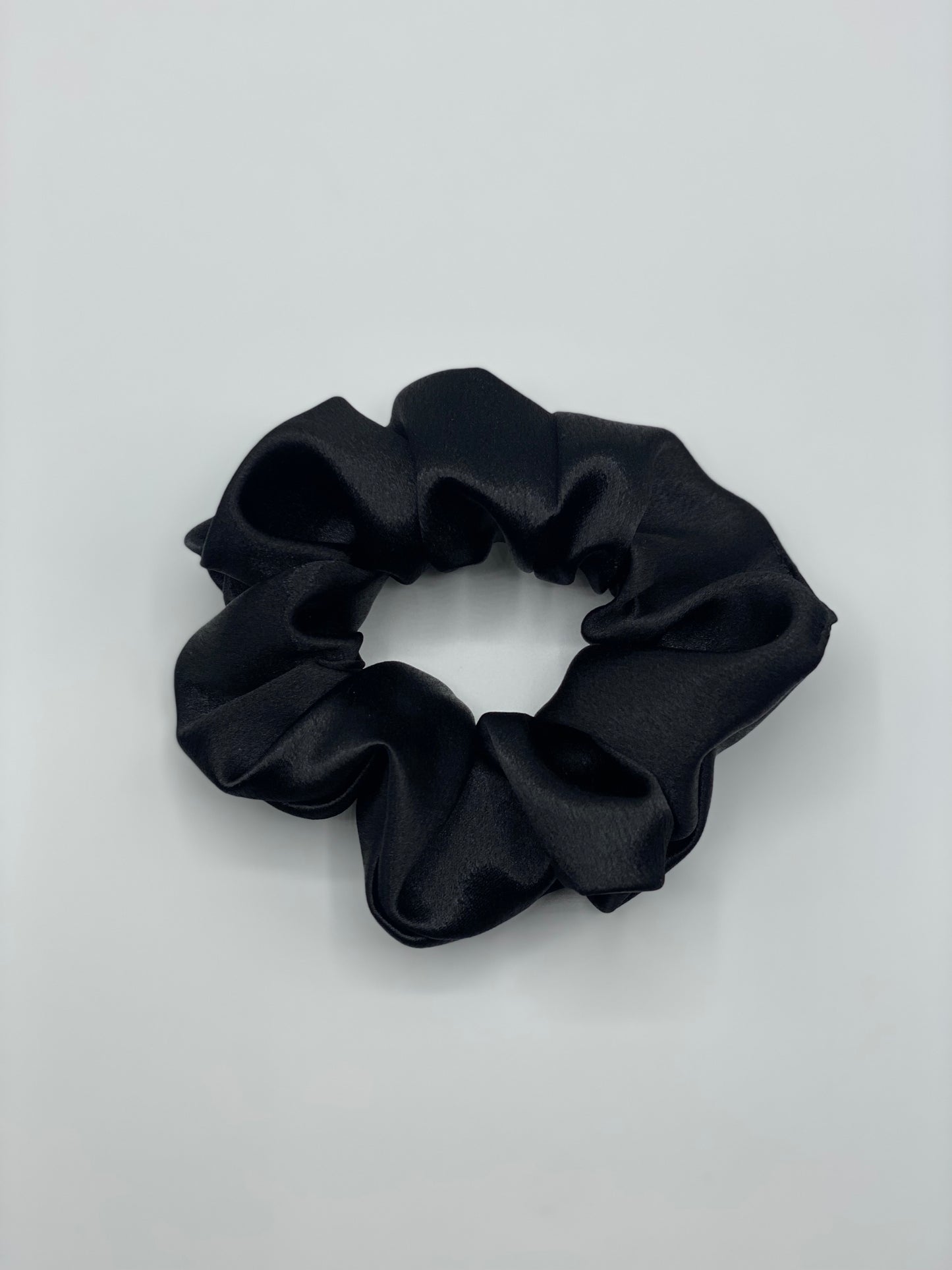 Black Satin Scrunchie