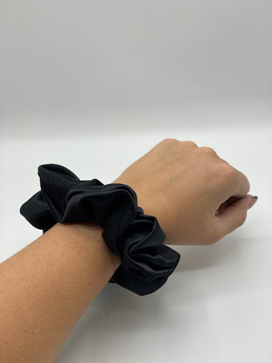 Black Satin Scrunchie