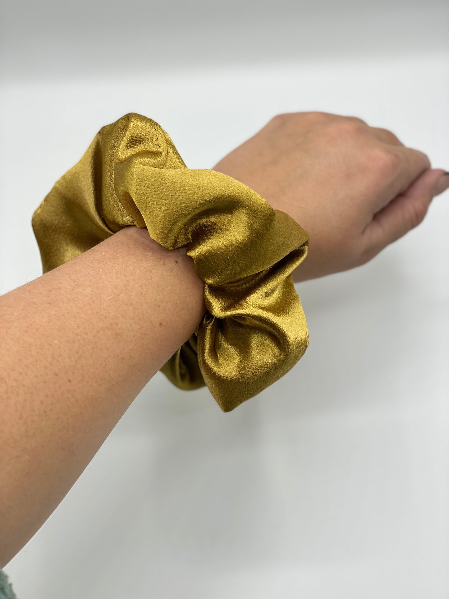 Gold Satin Scrunchie