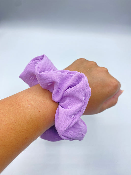 Textured Lavender Scrunchie