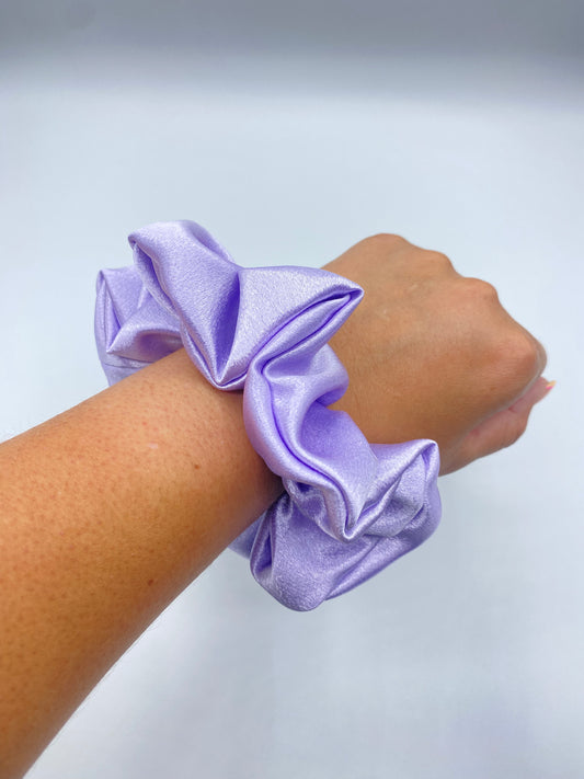 Lavender Satin Scrunchie