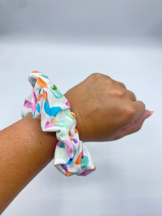 Pastel Petals Scrunchie