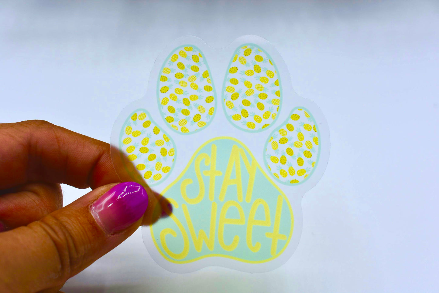 Pineapple Paw Print Sticker