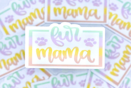 Pastel Fur Mama Sticker