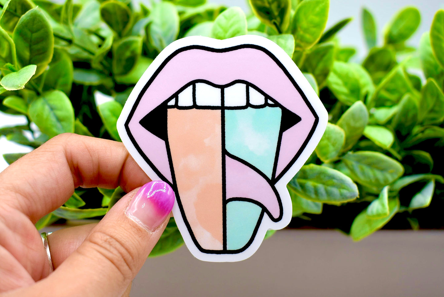 Pastel Surf Board Tongue Sticker